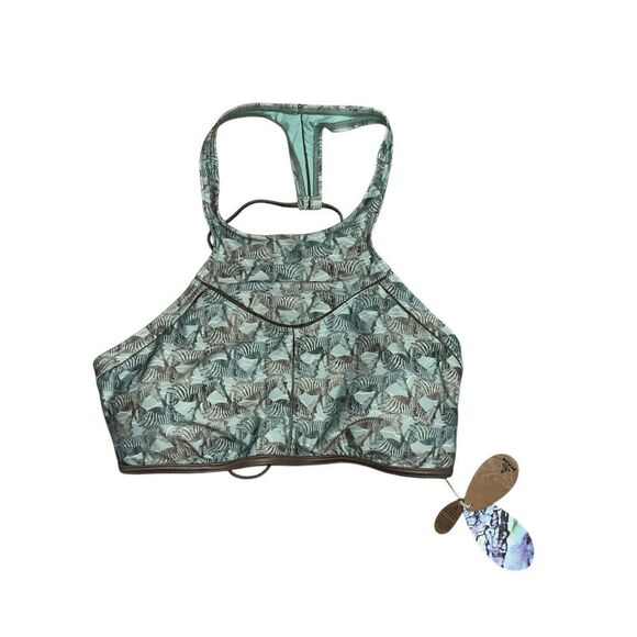 NEW WITH TAGS NEW ‎ 2 piece set prAna SEASIDE SAFARI AZRA ZEBRA RACERBACK TASSEL - Picture 7 of 13